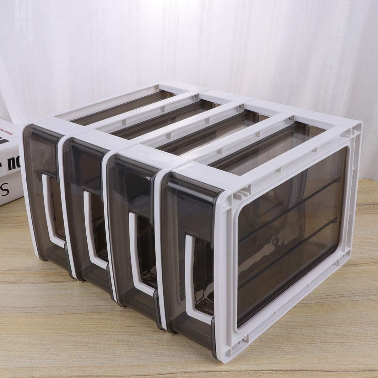 LIFKOME Gabinete de almacenamiento de plástico, tipo cajón, armarios, portátil, multifuncional, organizador de joyas, caja organizadora de joyas, 4