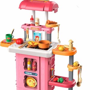 Juego de cocina para niños pequeños de 3 a 10 años, accesorios de juguete de cocina para niños y niñas con luces y sonidos realistas, fregadero de Juego de cocina para niños pequeños de 3 a 10 años, accesorios de juguete de cocina para niños y niñas con luces y sonidos realistas, fregadero de