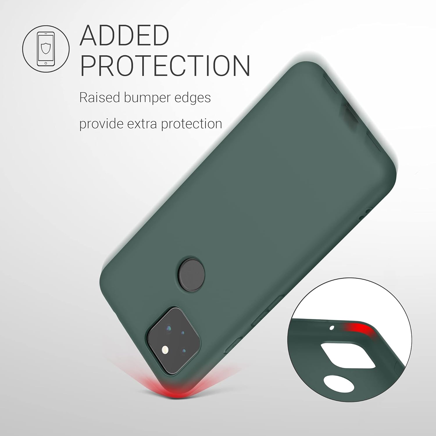kwmobile Funda compatible con Google Pixel 5a 5G – Funda protectora de silicona TPU suave y delgada – Azul Verde