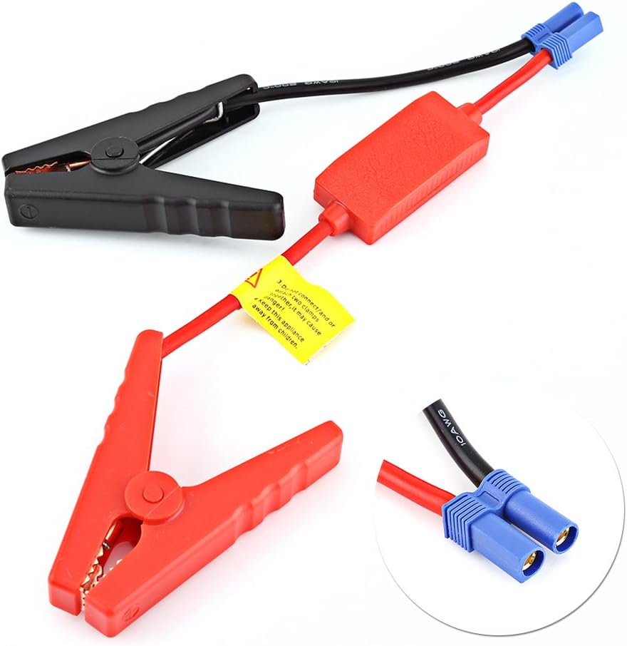 Cable elevador, cable elevador portátil automotriz para conexión de batería de automóvil, arranque para evitar carga inversa, cable de puente para