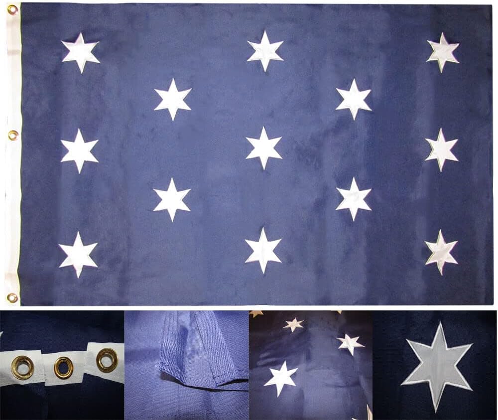 Bandera de algodón sintético bordada de 3 x 5 pies con 3 clips