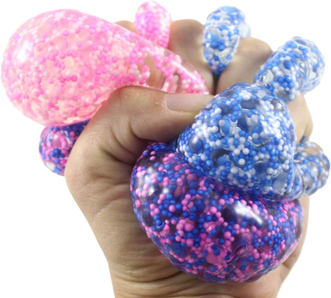 Curious Minds Busy Bags Pelota antiestrés moldeable con 3 cuentas de confeti  Pelotas sensoriales esponjosas y moldeables para apretar OT