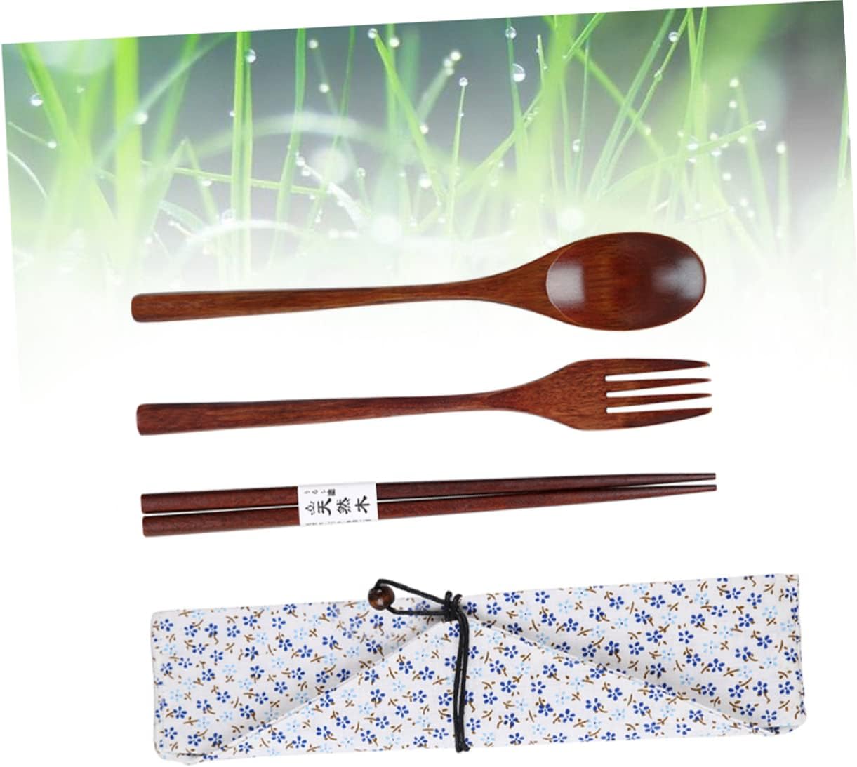 Juego de utensilios coreanos de tres piezas, vajilla de camping, utensilios para niños, kit de cubiertos de viaje, juego de cubiertos japoneses, kit