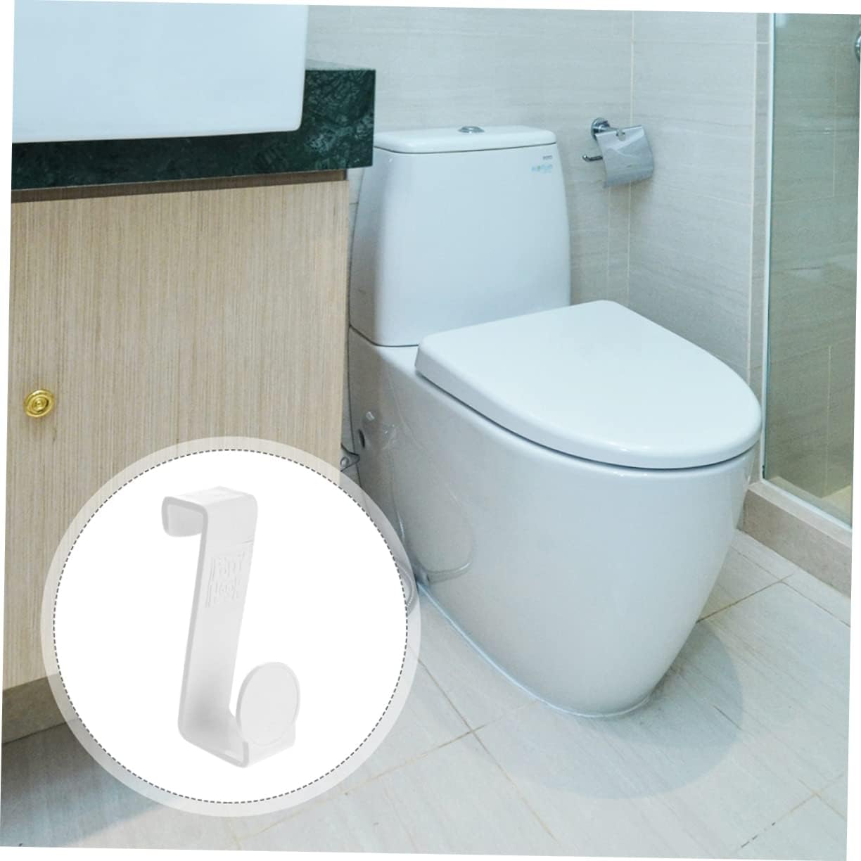ABOOFAN 6 unids multifuncional z gancho gancho inodoro asiento gancho soporte soporte cocina gancho soporte inodoro hogar gancho colgante gancho