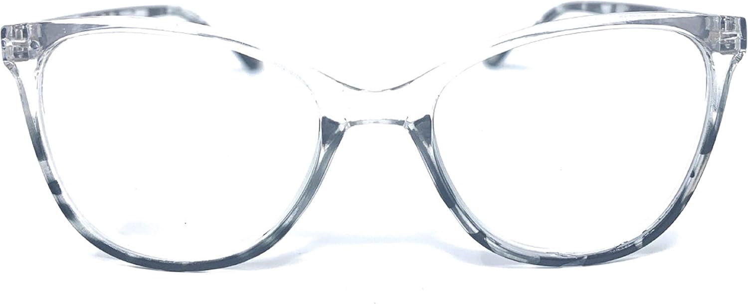 Incredible Bargains The Malibu – Gafas de lectura coloridas de dos tonos, bisagra de resorte, marco de ojo de gato de plástico para mujer