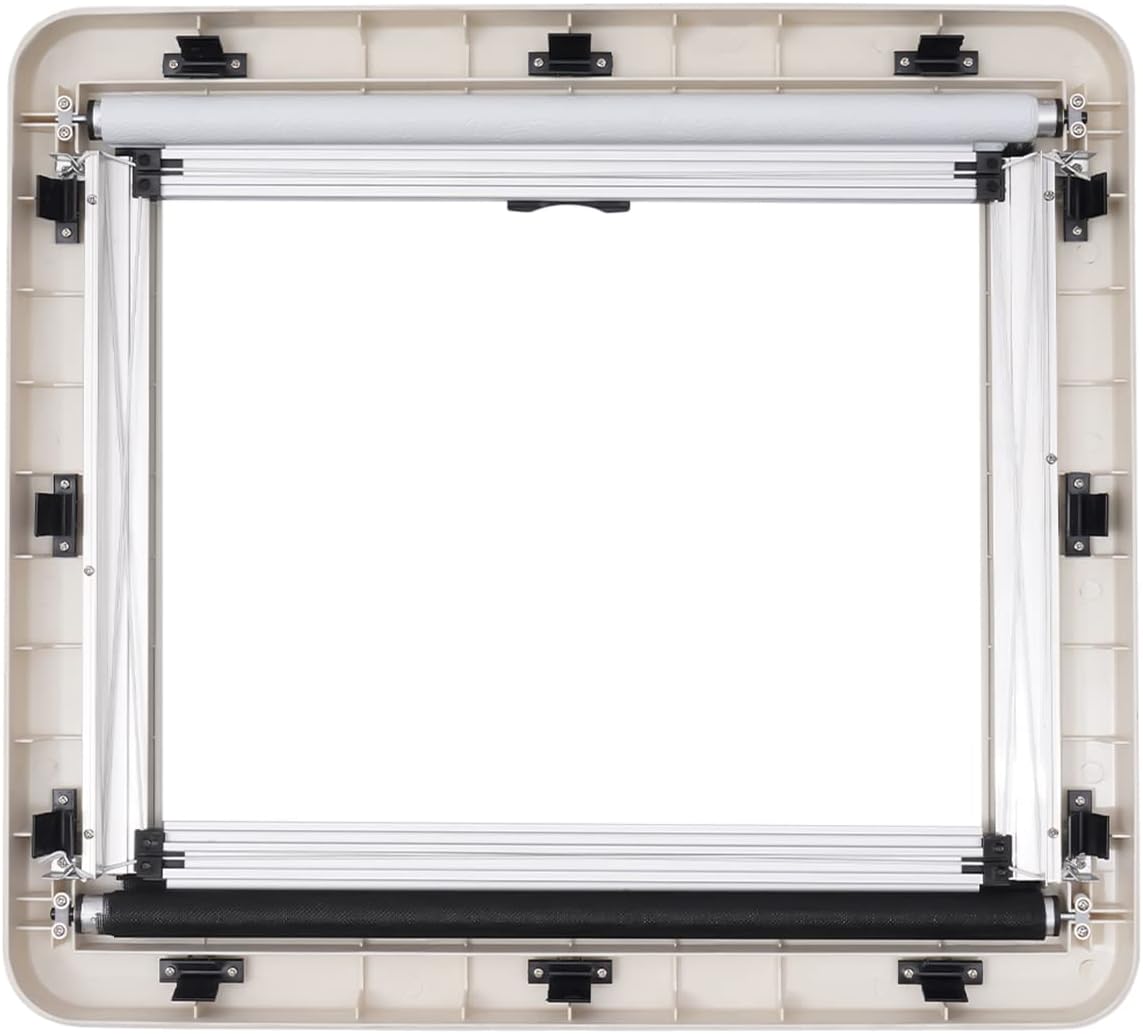 CNCEST Puerta de ventilación con bisagras para caravana, caravana, cámper, 18 x 20 pulgadas, ventana de salida de autocaravana para caravana,