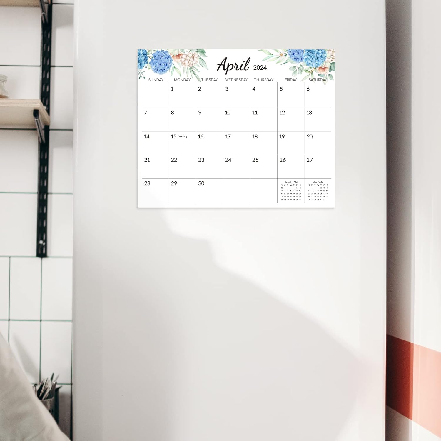Magnetic Calendar for Refrigerator, 10″x 8″ Fridge Calendar from JAN. 2024- DEC. 2025,Paper Calendar 2024-25 Prefect for Planning and Organizing