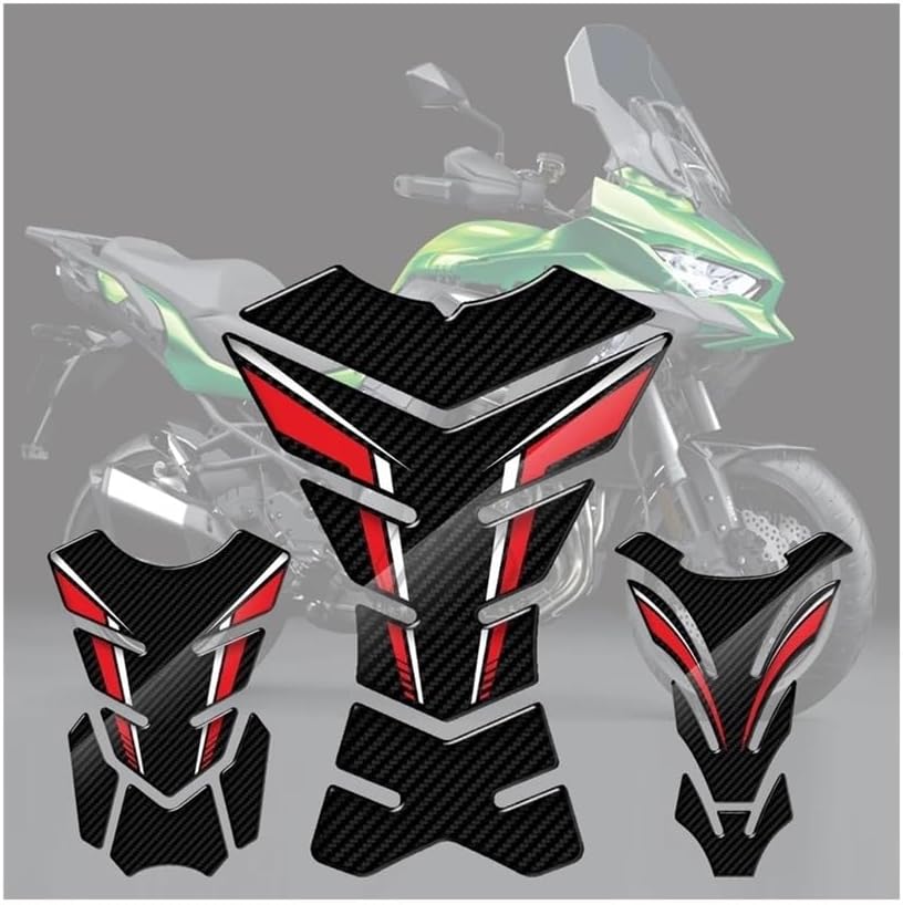 Tank Pad Stickers for Kaw&asaki Ve&rsys 650 1000 X300 Ve&rsys-X Carbon-Look Motorcycle Tank Pad Protector Sticker
