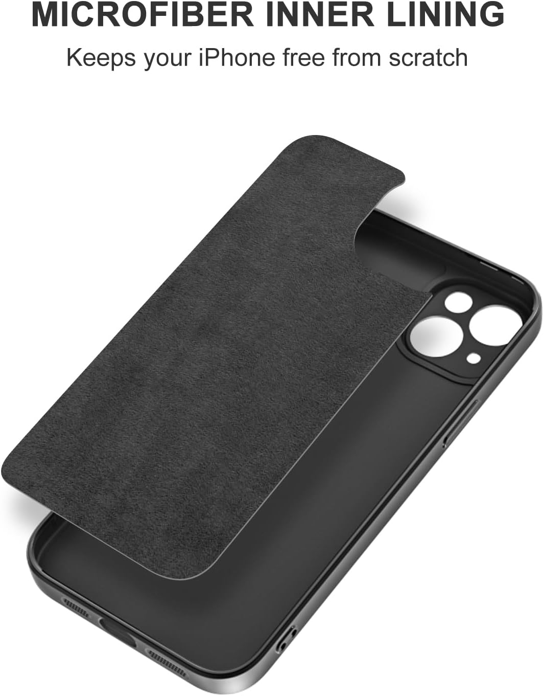 Funda para iPhone 15 Plus con cubierta de anillo forro interior de microfibra soporte de anillo giratorio de 360 Soporte magnético para automóvil