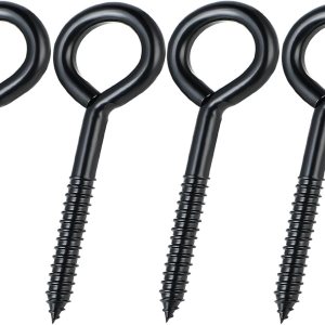 DELSWIN Ganchos de ojo de tornillo  800 libras, ganchos de ojo resistentes de 6 pulgadas, pernos de ojo autorroscantes a prueba de óxido, tornillo DELSWIN Ganchos de ojo de tornillo  800 libras, ganchos de ojo resistentes de 6 pulgadas, pernos de ojo autorroscantes a prueba de óxido, tornillo