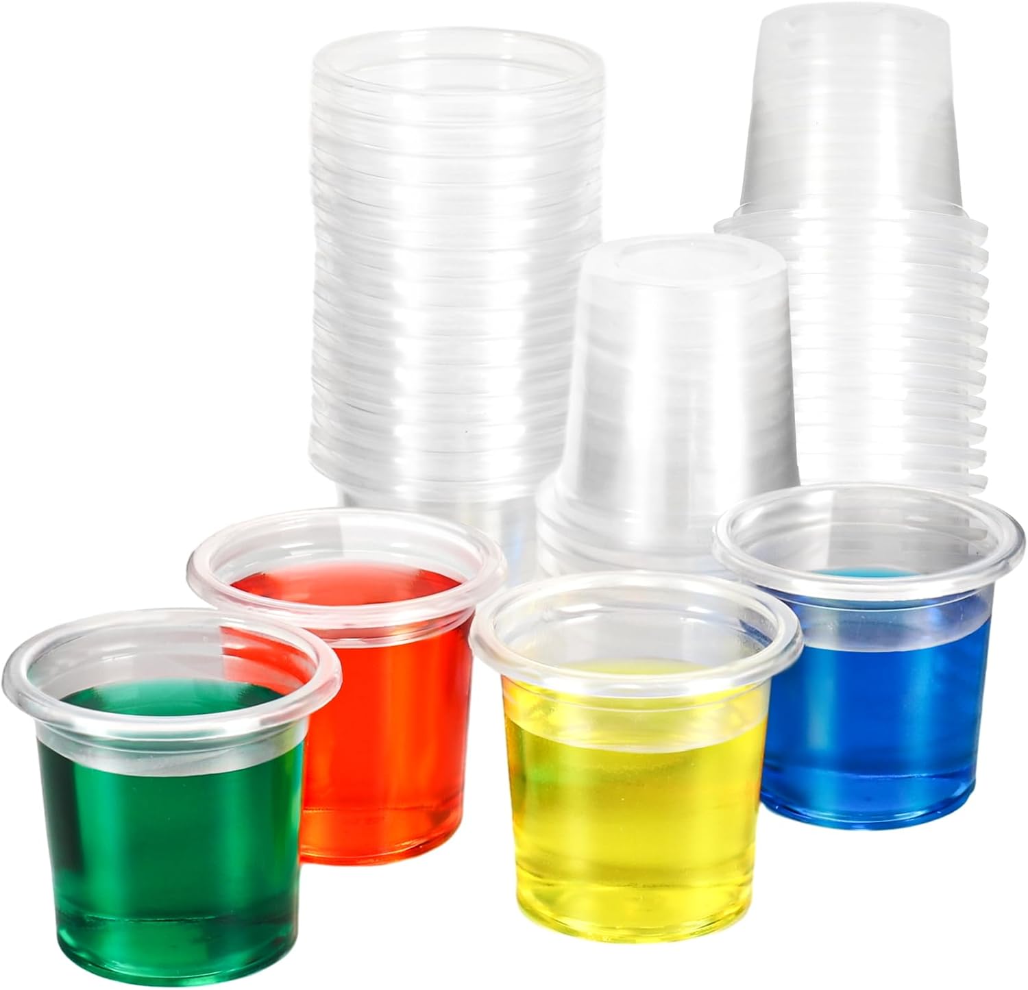 Mini vasos desechables de 0.6 oz0.7 fl oz, pequeños vasos de muestra de plástico transparente para tequila con sabor a alcohol, taza pequeña para