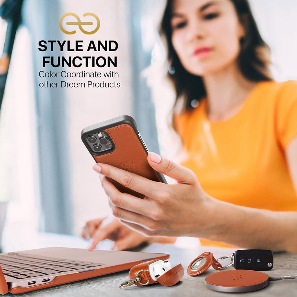 Dreem Fibonacci – Funda tipo cartera compatible con iPhone 13 Pro Max, funda 2 en 1 a prueba de golpes y funda desmontable de piel vegana,