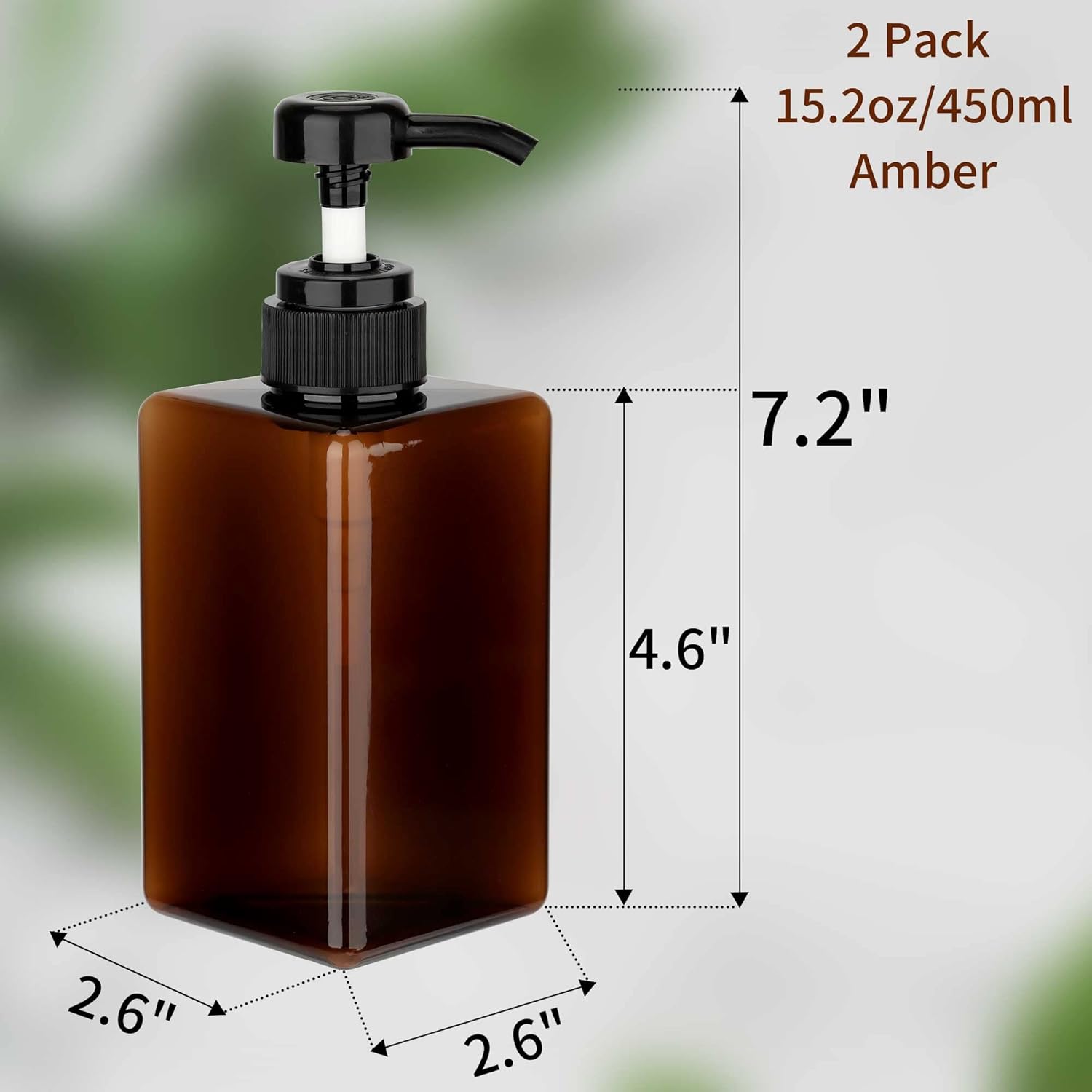 Dulinkas – Dispensador de botellas de plástico recargable de 15.2 fl oz15.2 onzas, dispensador de loción vacía, contenedor de líquido para aceite