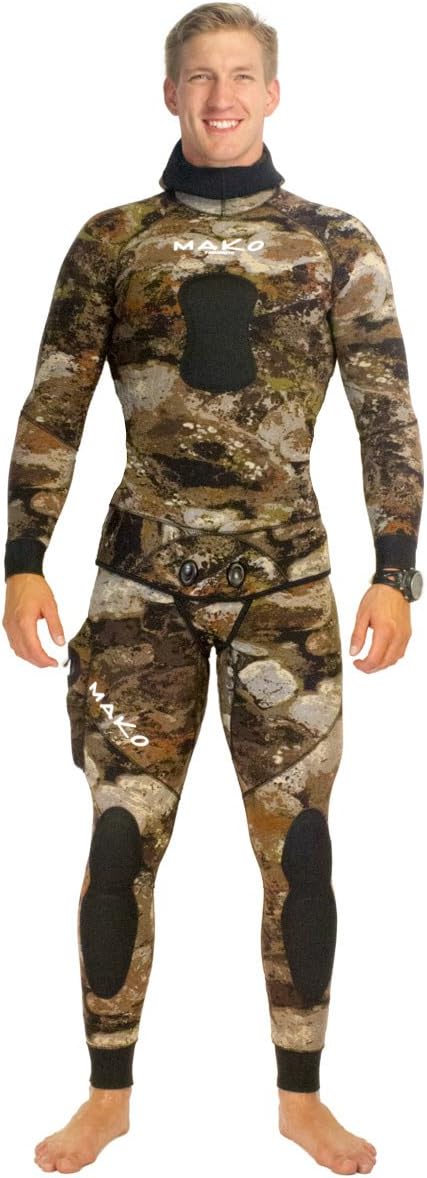 Traje de neopreno de pesca submarina 3D Yamamoto Reef Camo de 0.197in, 2 piezas