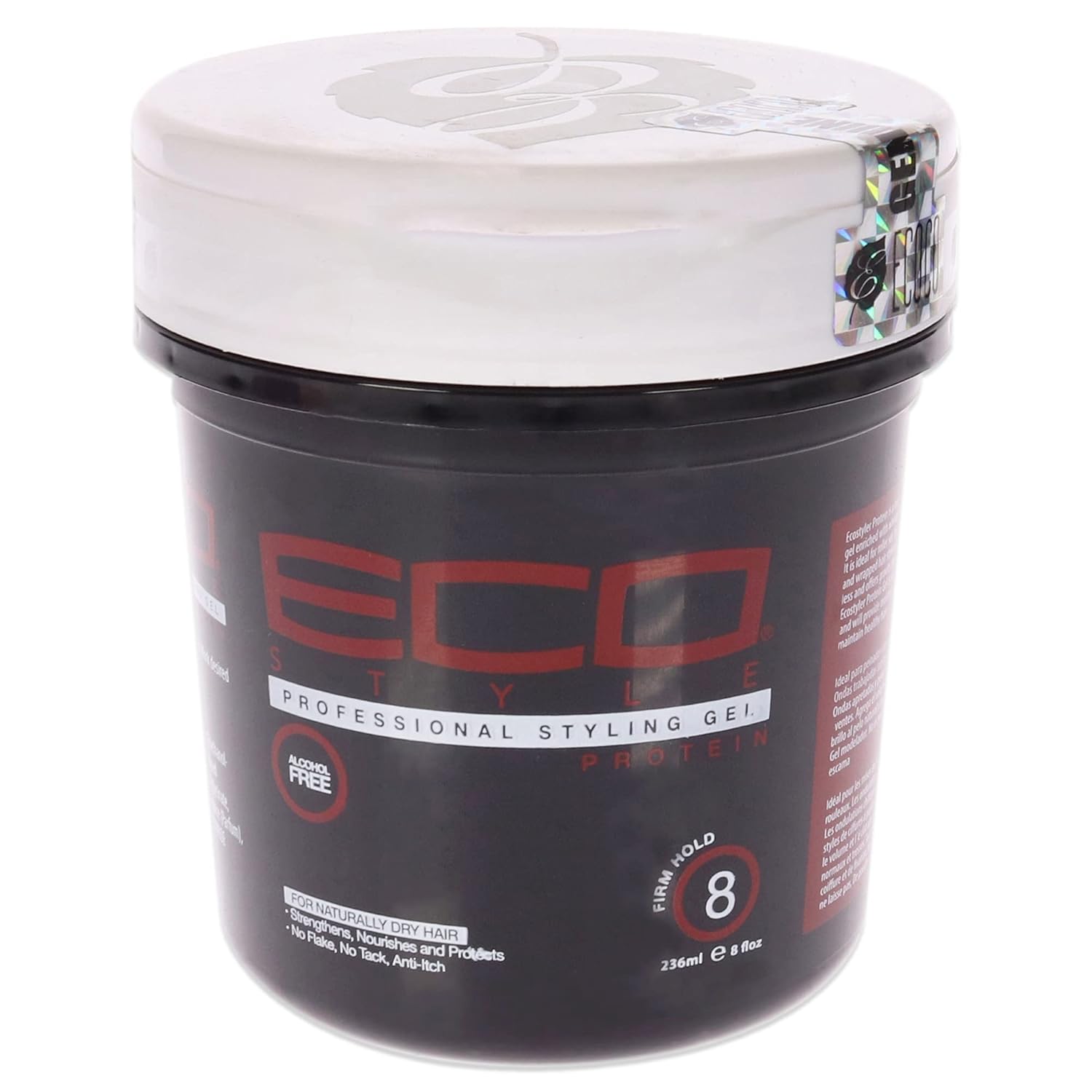 Ecoco Eco Style Gel – Proteína – Sujeción firme – Nutre y fortalece el cabello – Ideal para juegos de rodillos y envolturas – Ayuda a fortalecer y