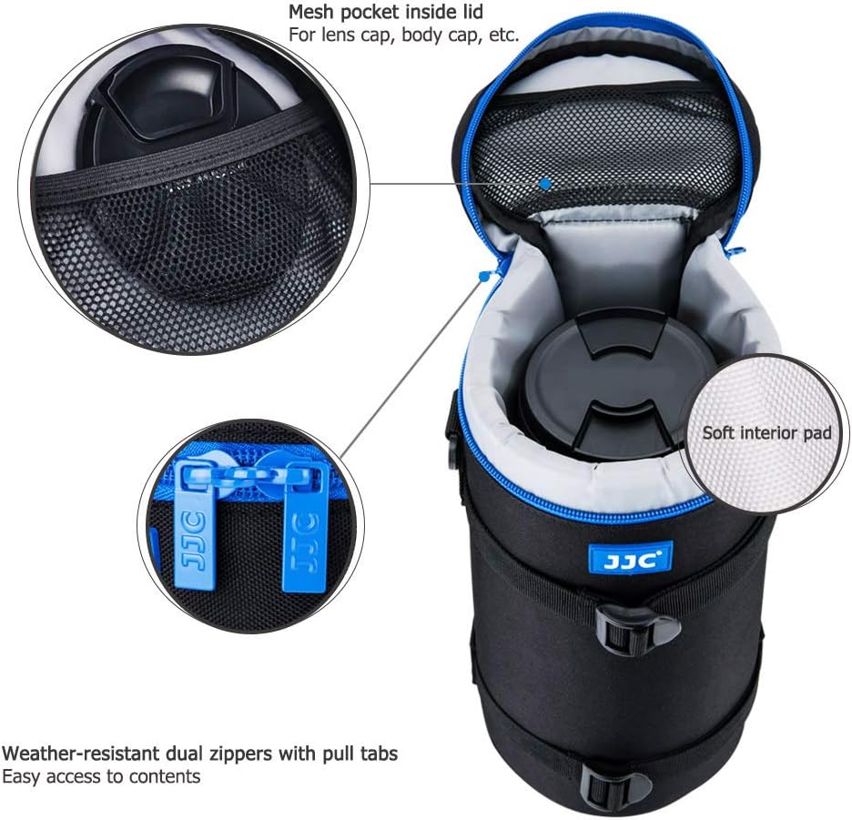 JJC Funda de lente de lujo para Tamron SP 5.906-23.622 in f5-6.3 Di VC USD G2, Sigma 5.906-19.685 in f5-6.3 DG OS HSM, Canon RF 31.496 in f11 IS