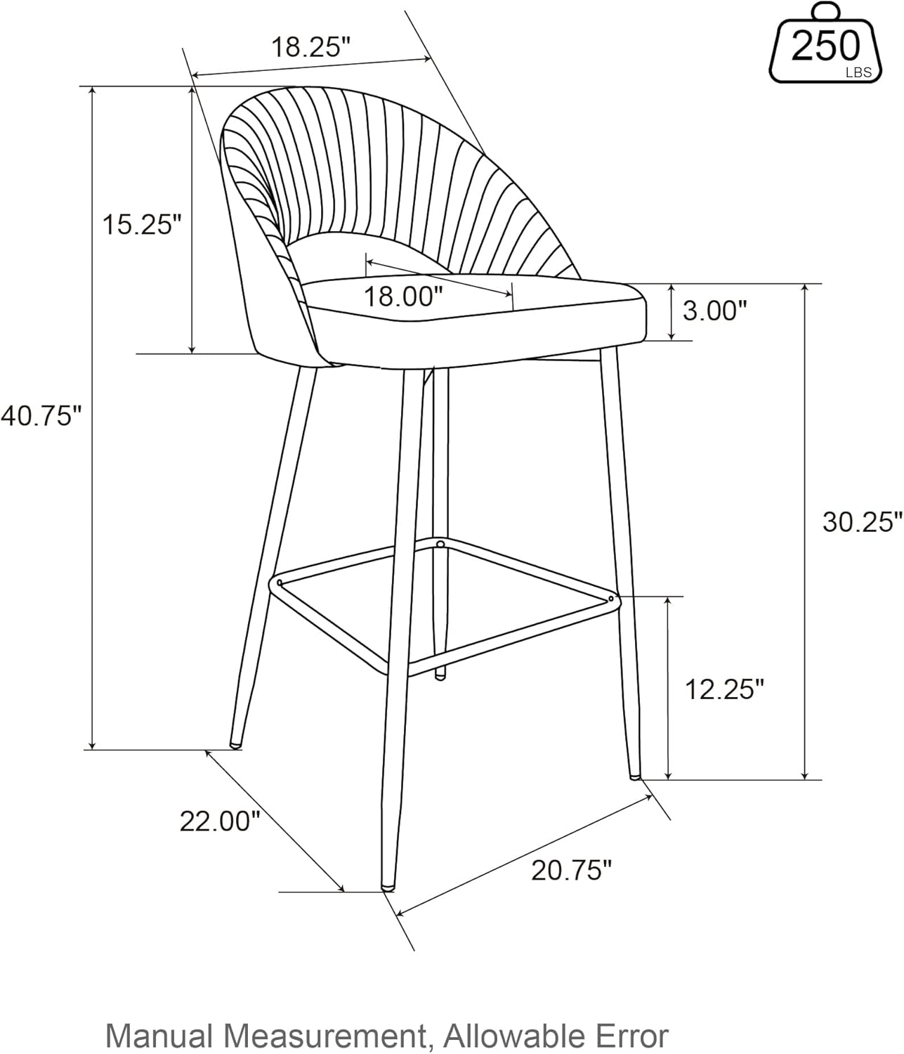 glitzhome Juego de 2 taburetes altos modernos de piel sintética, taburetes de bar altos de respaldo medio con patas cónicas de metal, sillas de bar