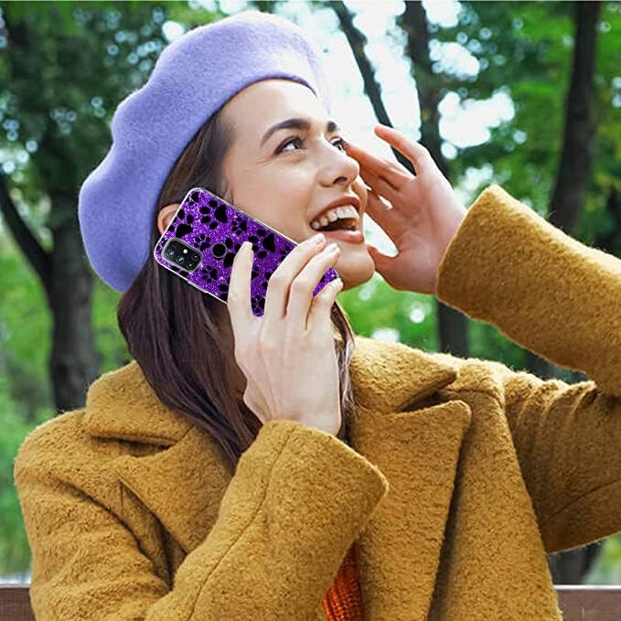 Funda compatible con OnePlus Nord N10 5G, funda de TPU delgada y negra con protección contra caídas de patas de perro, a prueba de golpes, regalo