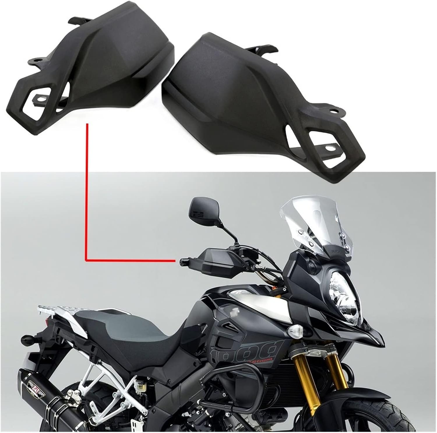 LCCDZ – Protector de mano compatible con Suzuki V-Strom DL1000 2014-2019 – Protector de manillar de motocicleta DL 1000 V Strom 2015 2016 2017 2018