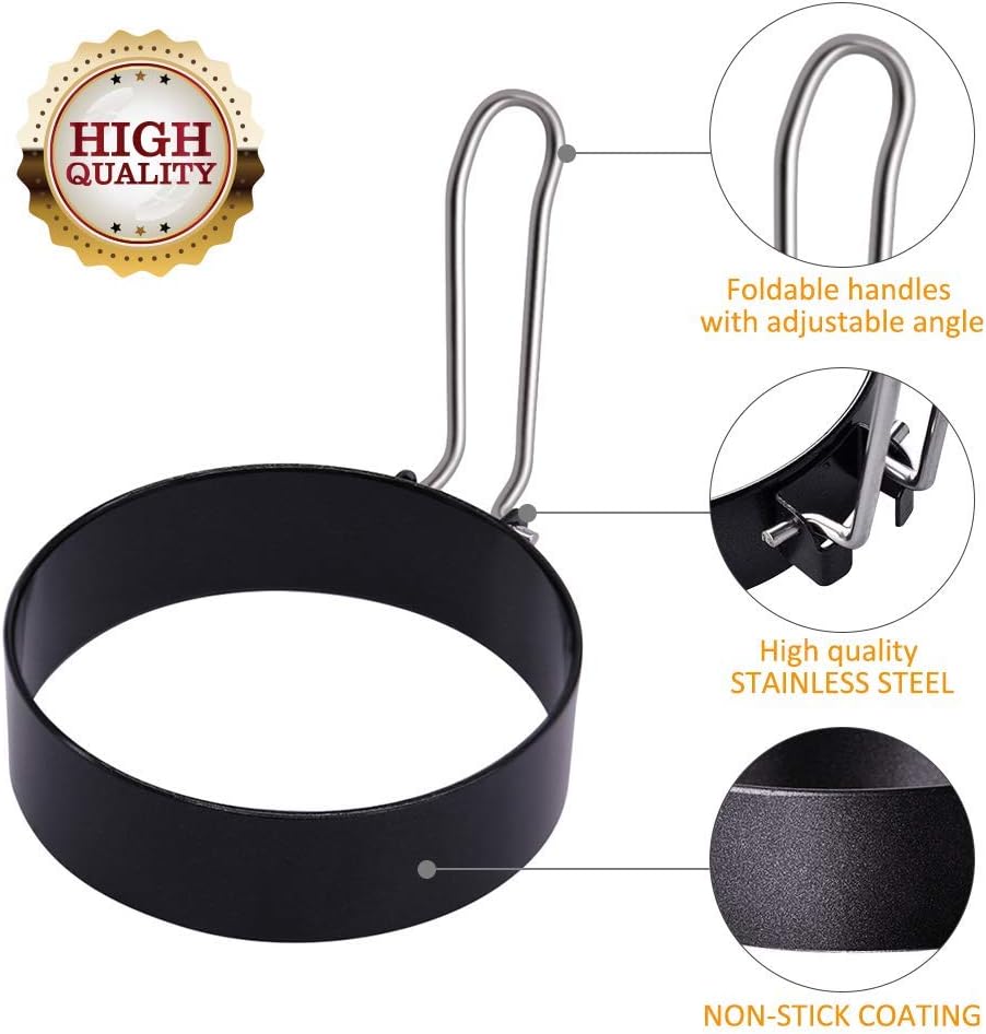 Huevos Anillos De Acero Inoxidable Redondo Desayuno Molde Herramienta De Cocina,Anillos De Cocina De Huevos Redondos Para Freír Dar Forma De Cocinar