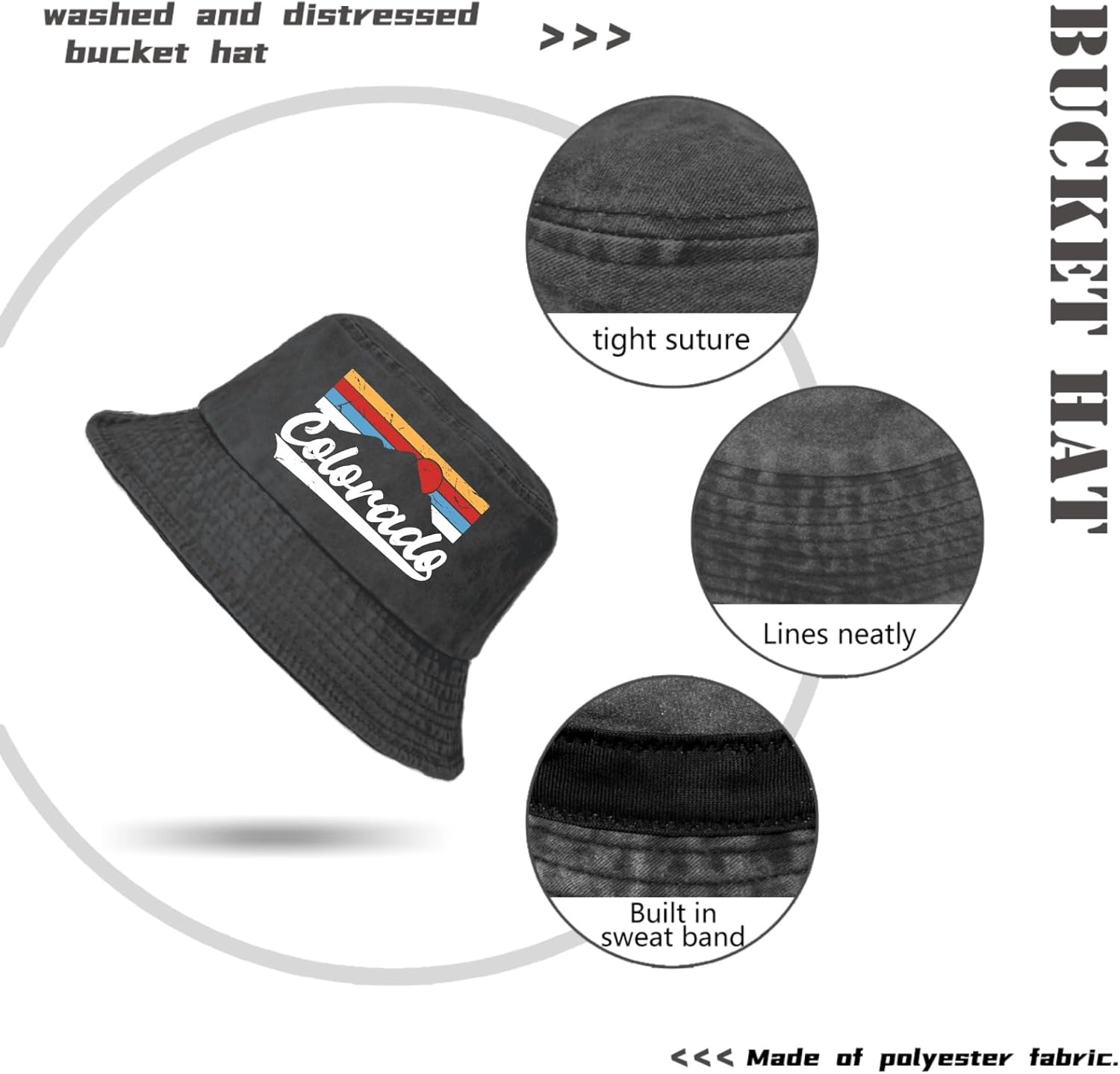 Sefgaen Gorra Colorado Mountains Gorra Mujer Dad Sombreros con Sombrero de Diseño