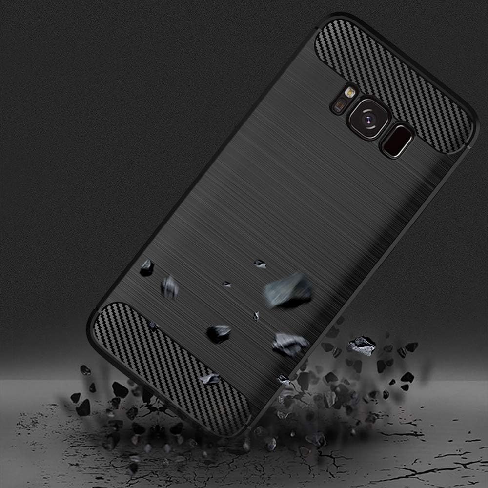 Asuwish Funda para Samsung Galaxy S8 Plus con protector de pantalla de vidrio templado y accesorios para celda, protector delgado Glaxay S8plus S 8