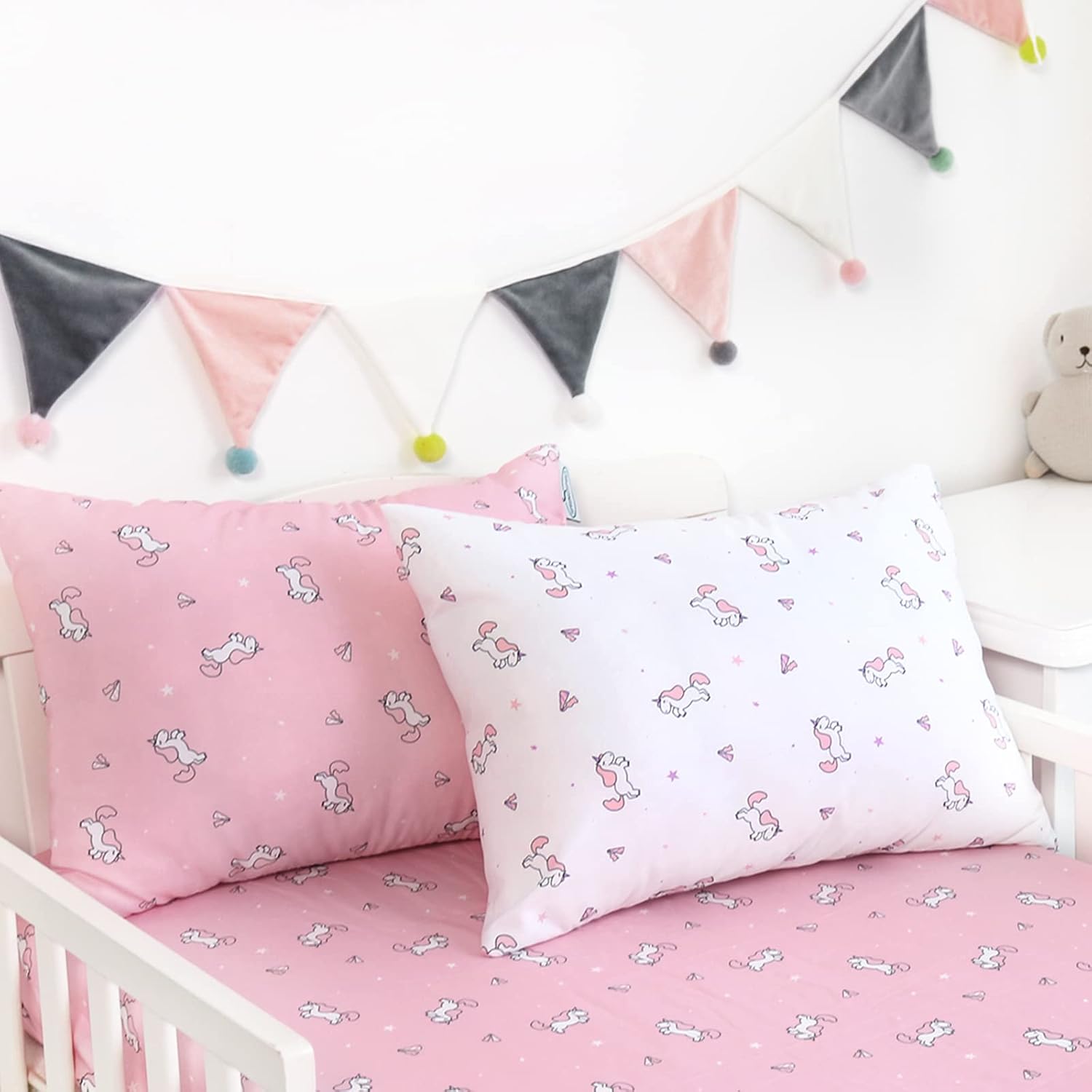 Tapete para siesta para niños pequeños con almohada y manta de 50 x 21 x 1.5 pulgadas, tapete para siesta para niños y niñas pequeñas, paquete de 2