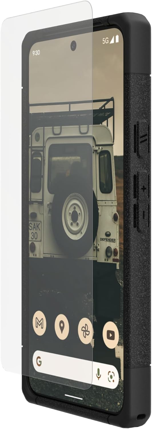 URBAN ARMOR GEAR UAG Hecho para Google Pixel 8 Glass Shield Plus Protector de pantalla transparentenegro, Premium Doble 9H reforzado vidrio templado