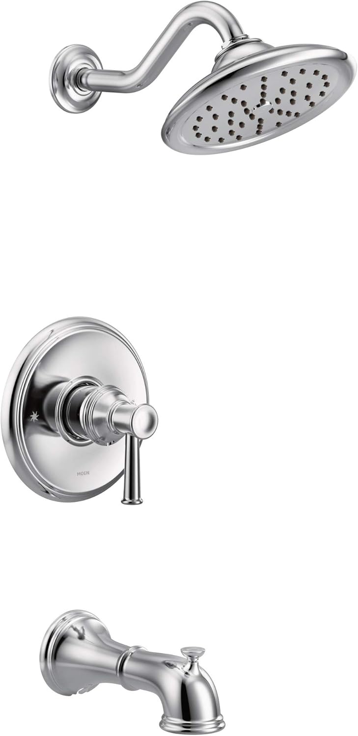 Moen UT3313 Belfield M-CORE Serie 3-Kit de molduras para bañera y ducha con 1 mango, requiere válvula, cromado