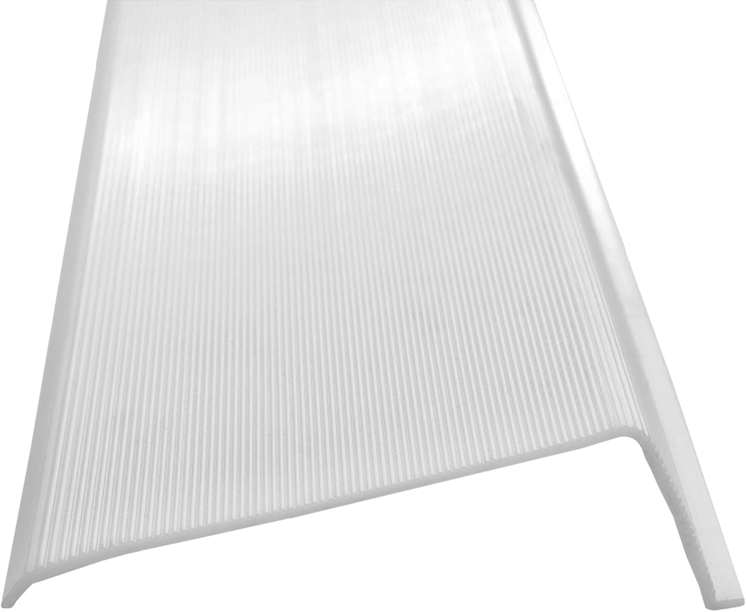 Beam Lighting – Repuesto de cubierta de luz para debajo del gabinete, difusor acrílico acanalado blanco (forma de L, 18 pulgadas)