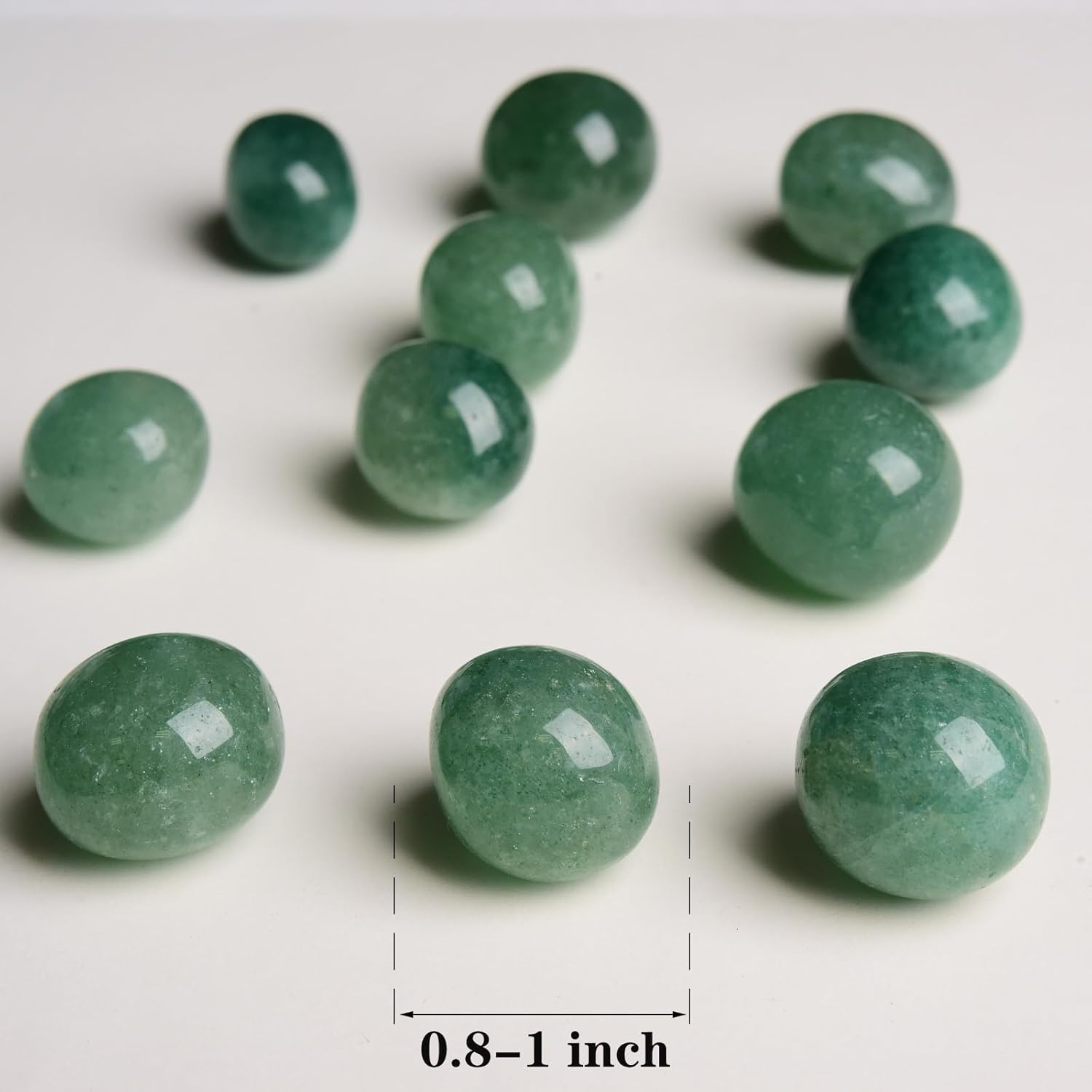 Ainuosen Cristales curativos de fresa verde pulidos naturales de 1 libra, piedras curativas de 0.8 a 1 pulgada, rocas decorativas para plantas,