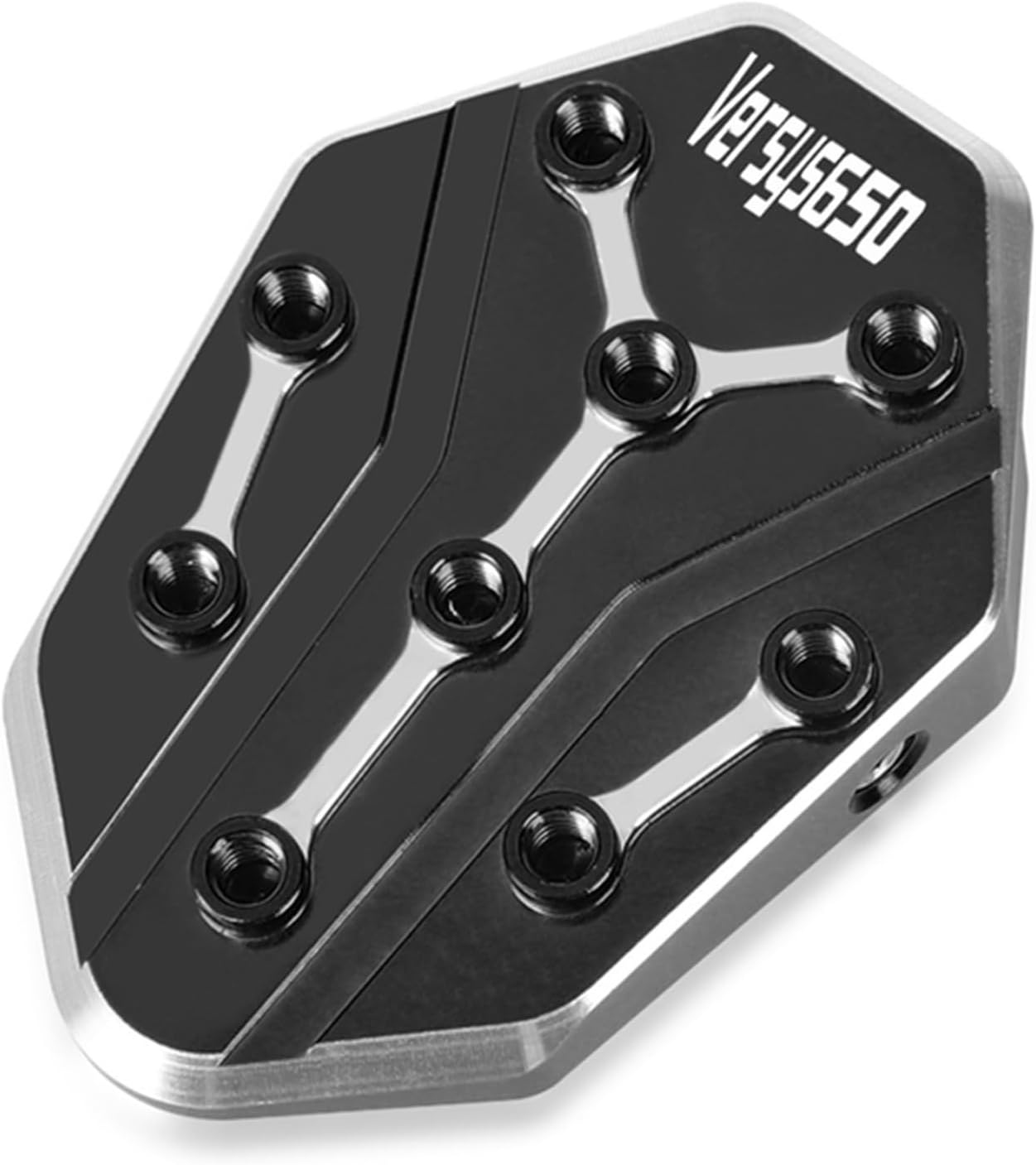 CNC aluminio Motorcycle Kickstand Side Stand Enlarge Extension for Kawasaki Z900 Z650 Z800 Z1000 Ninja 650 1000 SX (Color  Black VERSYS650)