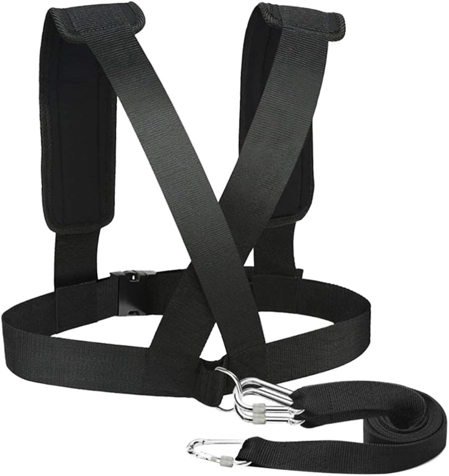 INOOMP Arnés de entrenamiento de trineo de potencia, arnés de tracción de neumáticos, kit de cuerda de resistencia para mejorar la resistencia de la