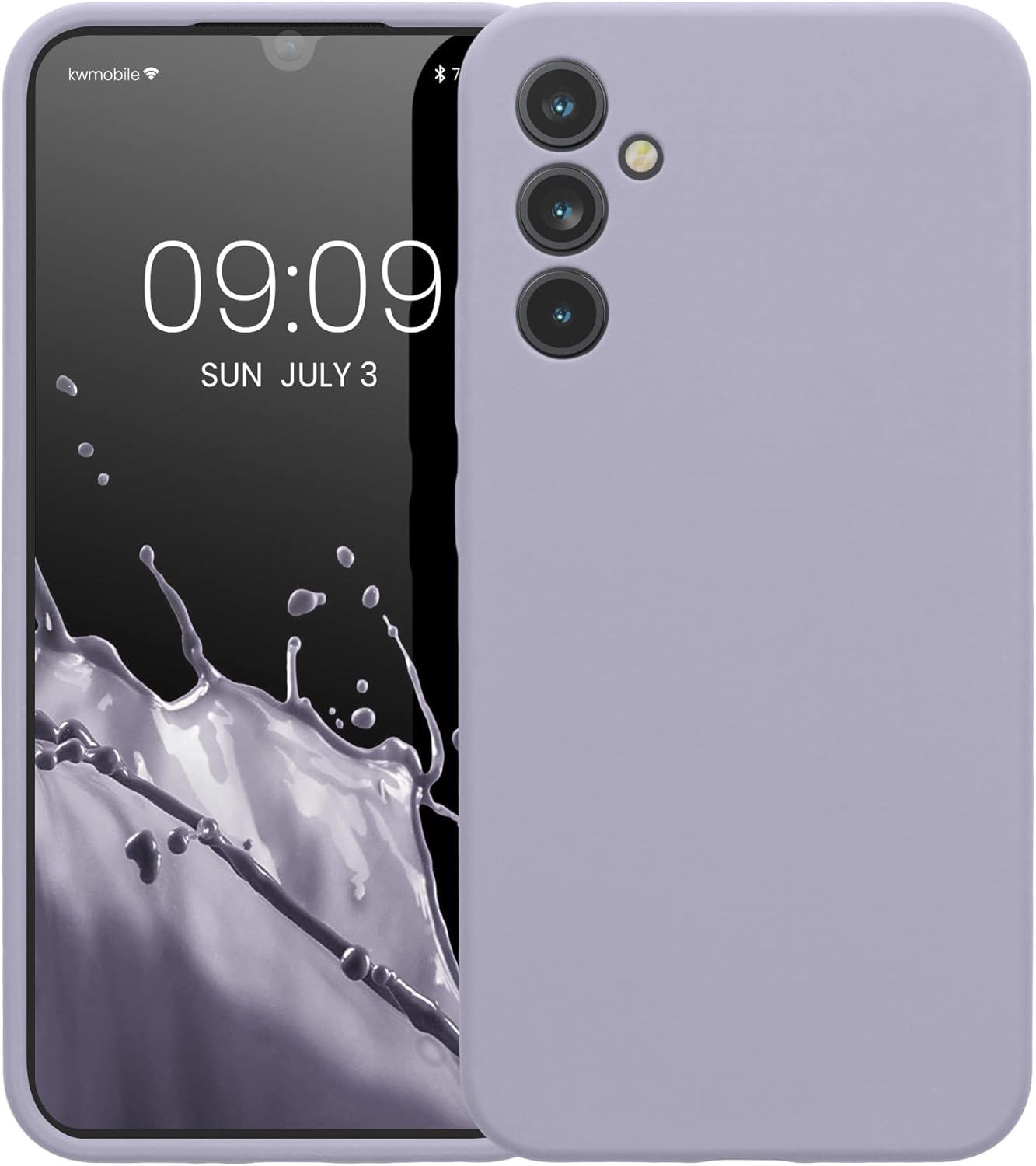 kwmobile Funda compatible con Samsung Galaxy A34 5G – Funda delgada de silicona TPU para teléfono – Acabado suave al tacto – Lavanda clara