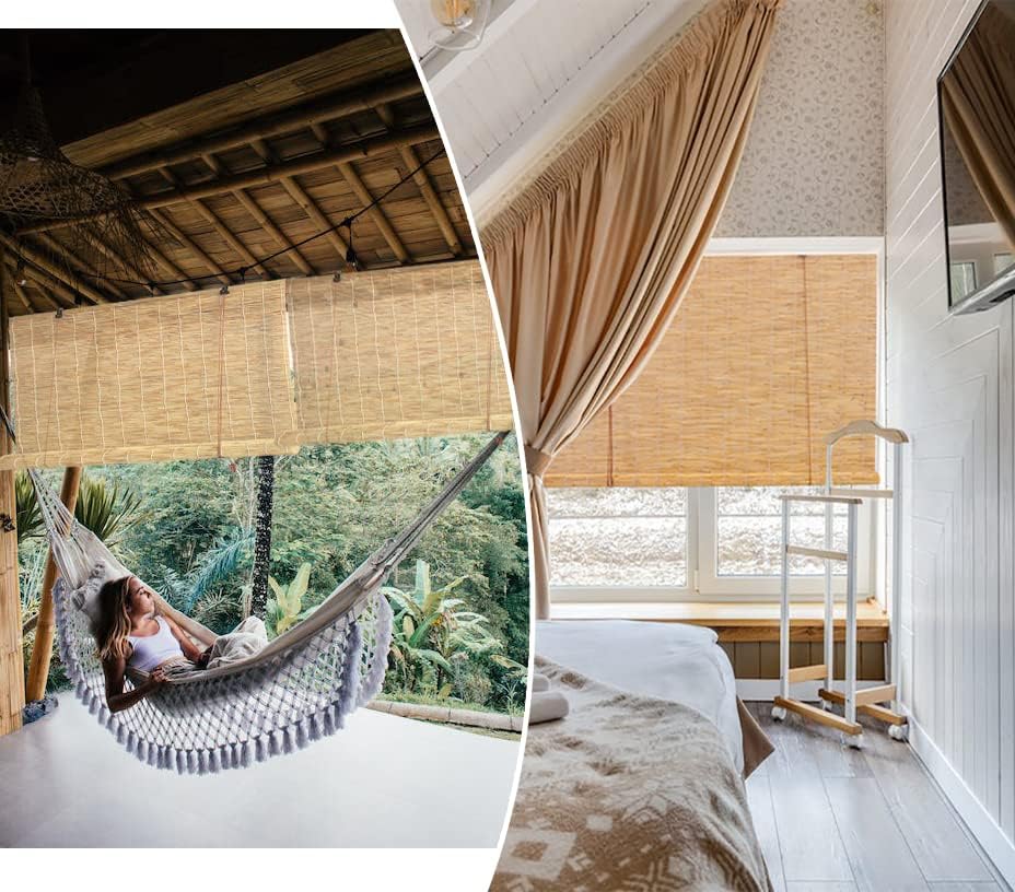 Persianas de bambú al aire libre,Persianas de bambú,Persianas enrollables al aire libre,Persianas enrollables romanas,Persianas de bambú para