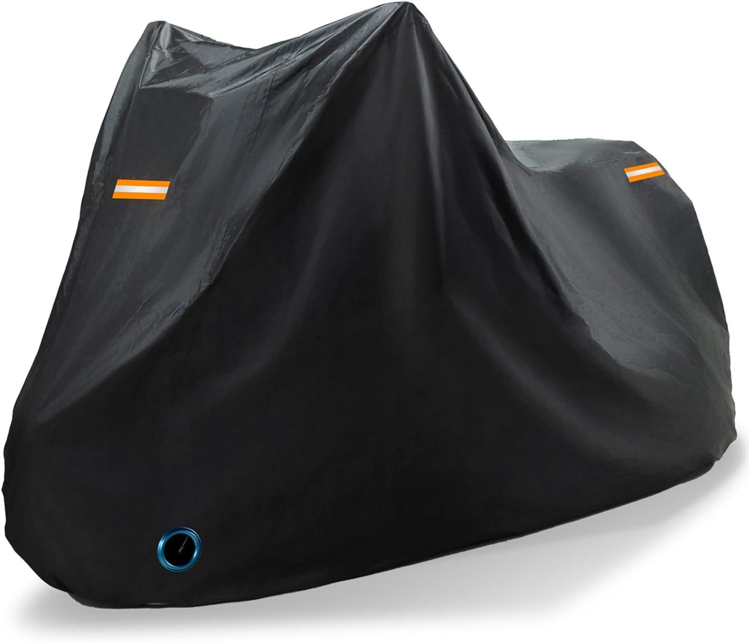Funda impermeable para motocicleta y scooter para todas las estaciones, protección solar al aire libre, tres cintas reflectantes con agujeros de