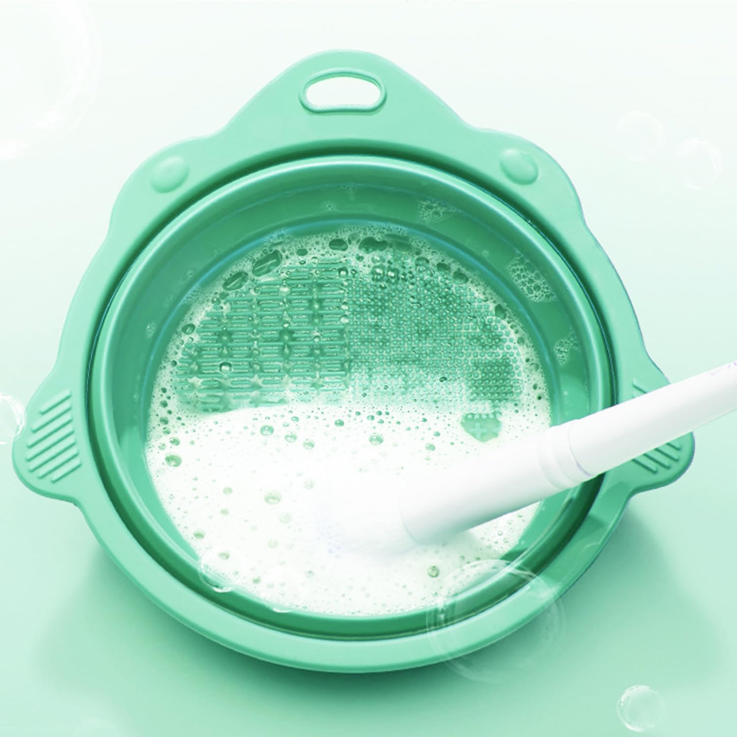 Tapete de limpieza de brochas de maquillaje, cepillo de limpieza de maquillaje de silicona, herramienta de lavado portátil, limpiador de brochas