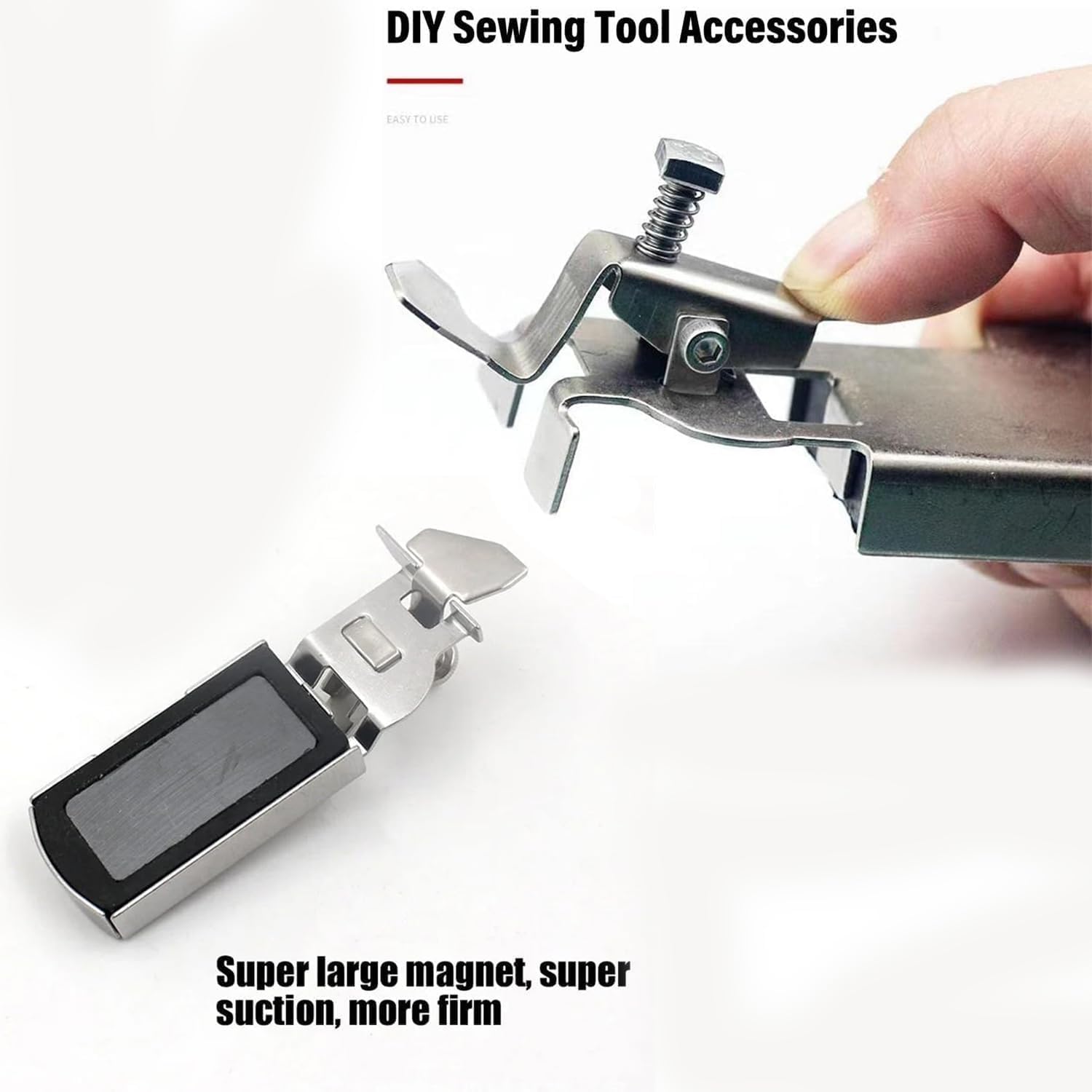 Buddy Sew – Guía de costura magnética, guía de costura magnética multifunción, pie prensatelas para máquina de coser, pie de máquina de coser a
