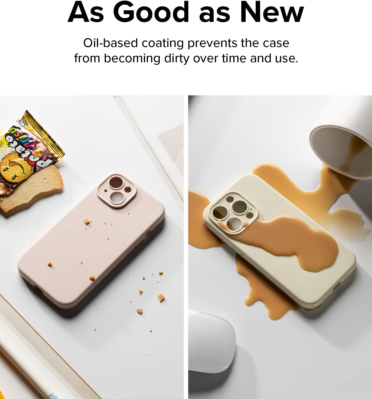 Ringke Funda magnética de silicona compatible con MagSafe diseñada para iPhone 15 Pro Max, se siente aterciopelada, ligera, delgada, linda, suave,