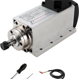 Motor CNC de husillo CNC 220V 1.5KW 1500W cuadrado refrigerado por aire Motor de husillo 4 rodamientos ER16 24000RPM 400HZ para máquina de enrutador Motor CNC de husillo CNC 220V 1.5KW 1500W cuadrado refrigerado por aire Motor de husillo 4 rodamientos ER16 24000RPM 400HZ para máquina de enrutador