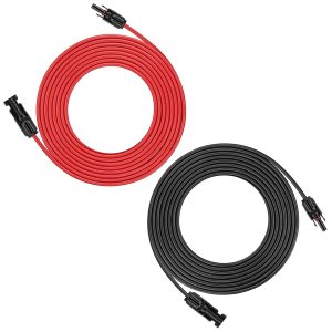 iGreely 1 par de cable de extensión de panel solar de 20 pies negro + 20 pies rojo 10 AWG (6 mm) con conectores hembra y macho iGreely 1 par de cable de extensión de panel solar de 20 pies negro + 20 pies rojo 10 AWG (6 mm) con conectores hembra y macho