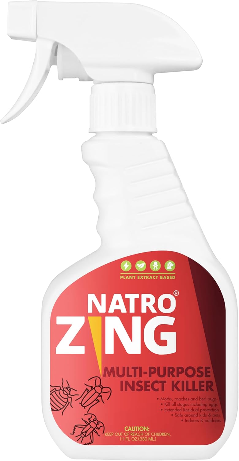 Mata insectos multiusos de 11 onzas, espray de control de plagas en interiores, mata y repele moscas de la fruta, mosquitos, polillas, arañas para