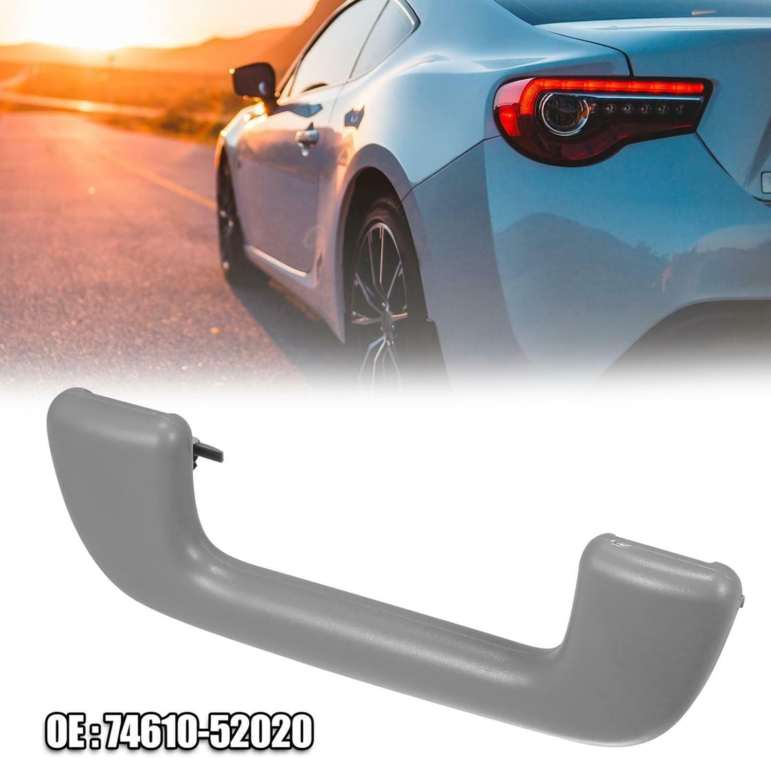 E-Vniko Tirador de techo delantero compatible con Toyota Corolla Rav4 Yaris Vios Reemplazo 74610-52020 Mango de riel de agarre gris Pasamanos