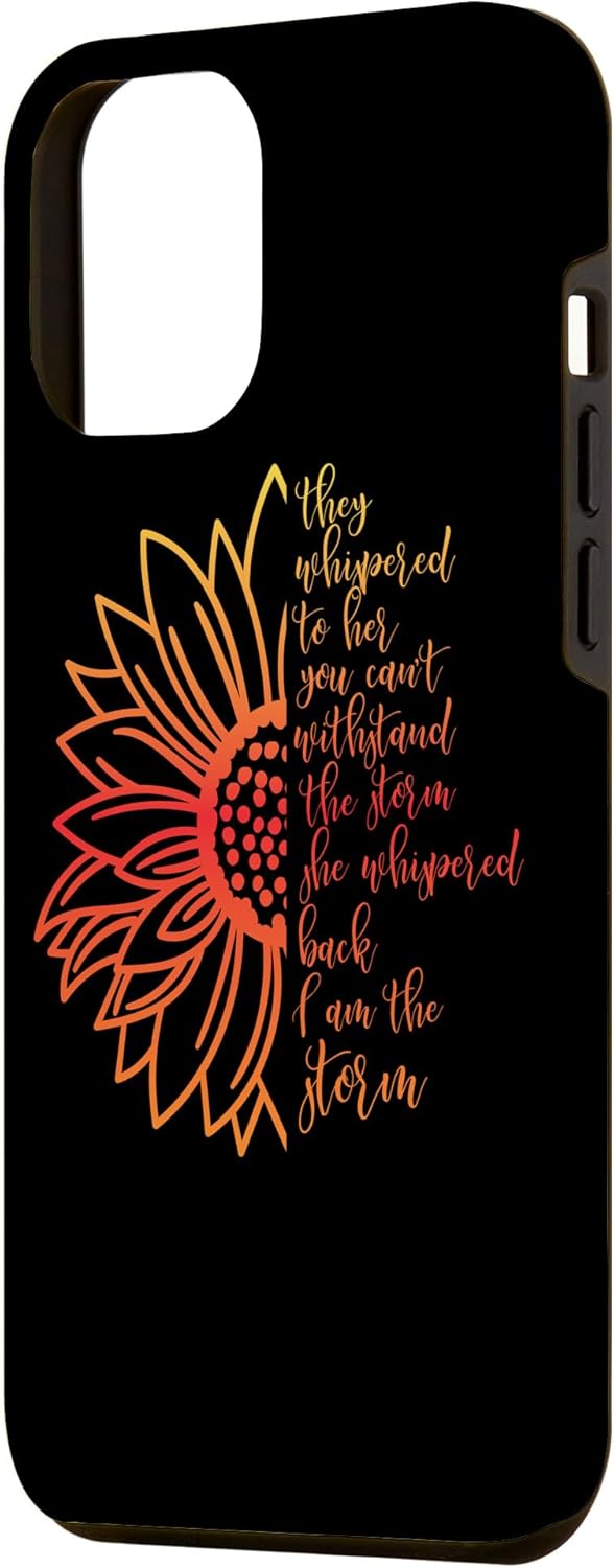Funda para iPhone 13 Pro Max She Whispered I’m Strong Feminist Girl Woman Power Storm