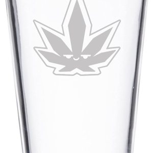 Hat Shark Pot Smoking Pals  Weed Pot Leaf Rainbow Logo  Vaso de pinta grabado con láser para cerveza, jarra de 16 onzas Hat Shark Pot Smoking Pals  Weed Pot Leaf Rainbow Logo  Vaso de pinta grabado con láser para cerveza, jarra de 16 onzas
