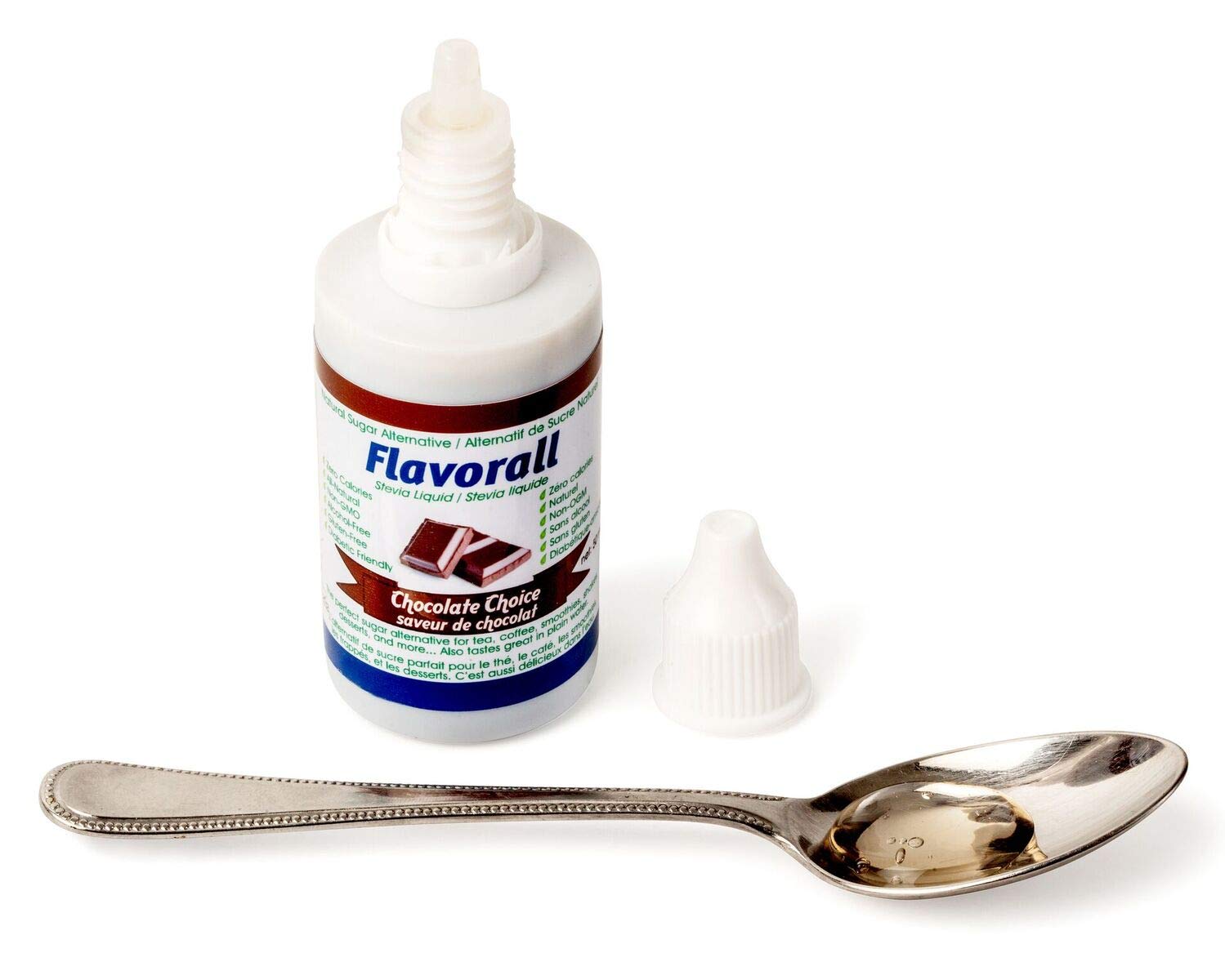 Flavorall Stevia saborizada de 1.7 fl oz, elección de chocolate, 30 sabores, gotas líquidas de stevia, edulcorante cero calorías, gotas de stevia