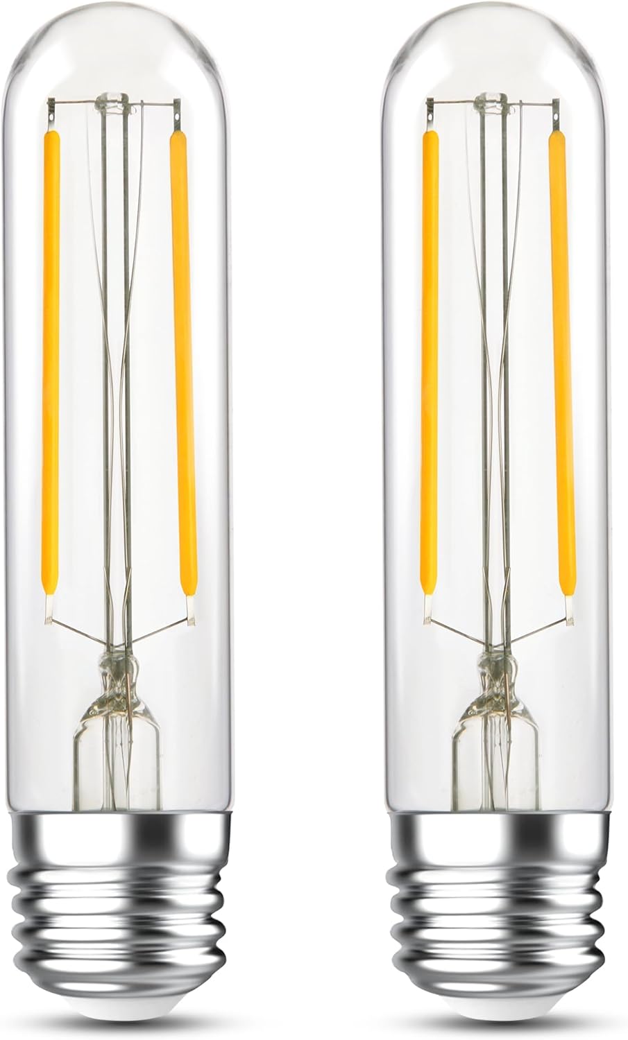 Bombillas tubulares LED E26 regulables de 40 vatios, 4.96 pulgadas T10 T30 4W 400 lúmenes, bombillas de filamento blanco cálido de 2700 K para