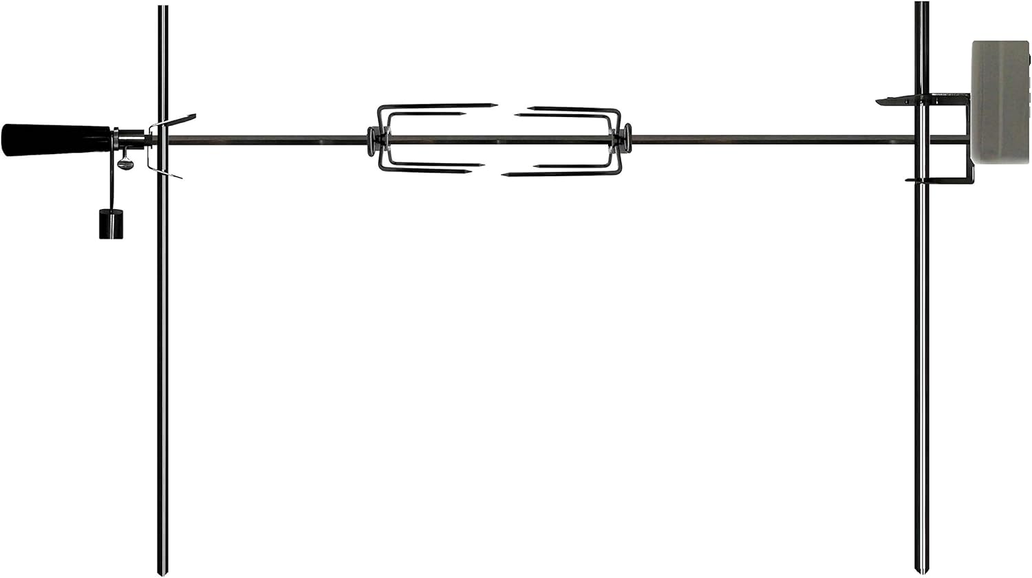 OneGrill Electric Dual Post fuego abierto Rotisserie sistemas, 45 pulgadass