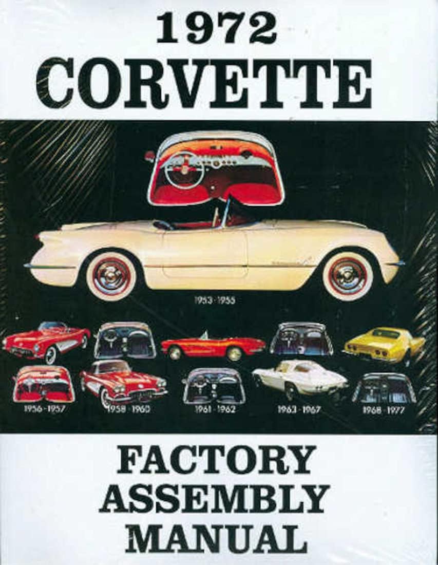 1972 CHEVROLET CORVETTE Manual de montaje Reconstrucción de libros