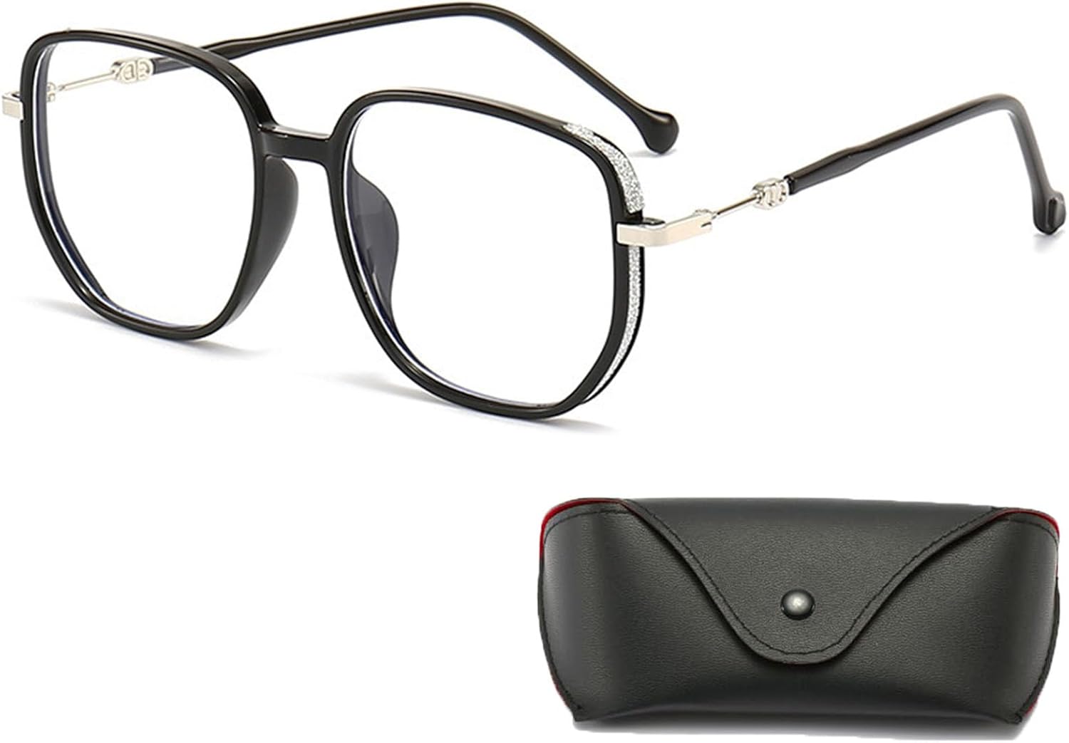 Gafas de lectura bifocales, gafas de lectura de luz anti-azul portátiles de moda para mujer